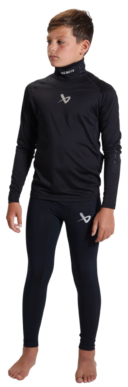 Bauer Neck Protector Long Sleeve Top Youth 1 Bauer Neck Protector Long Sleeve Top Youth